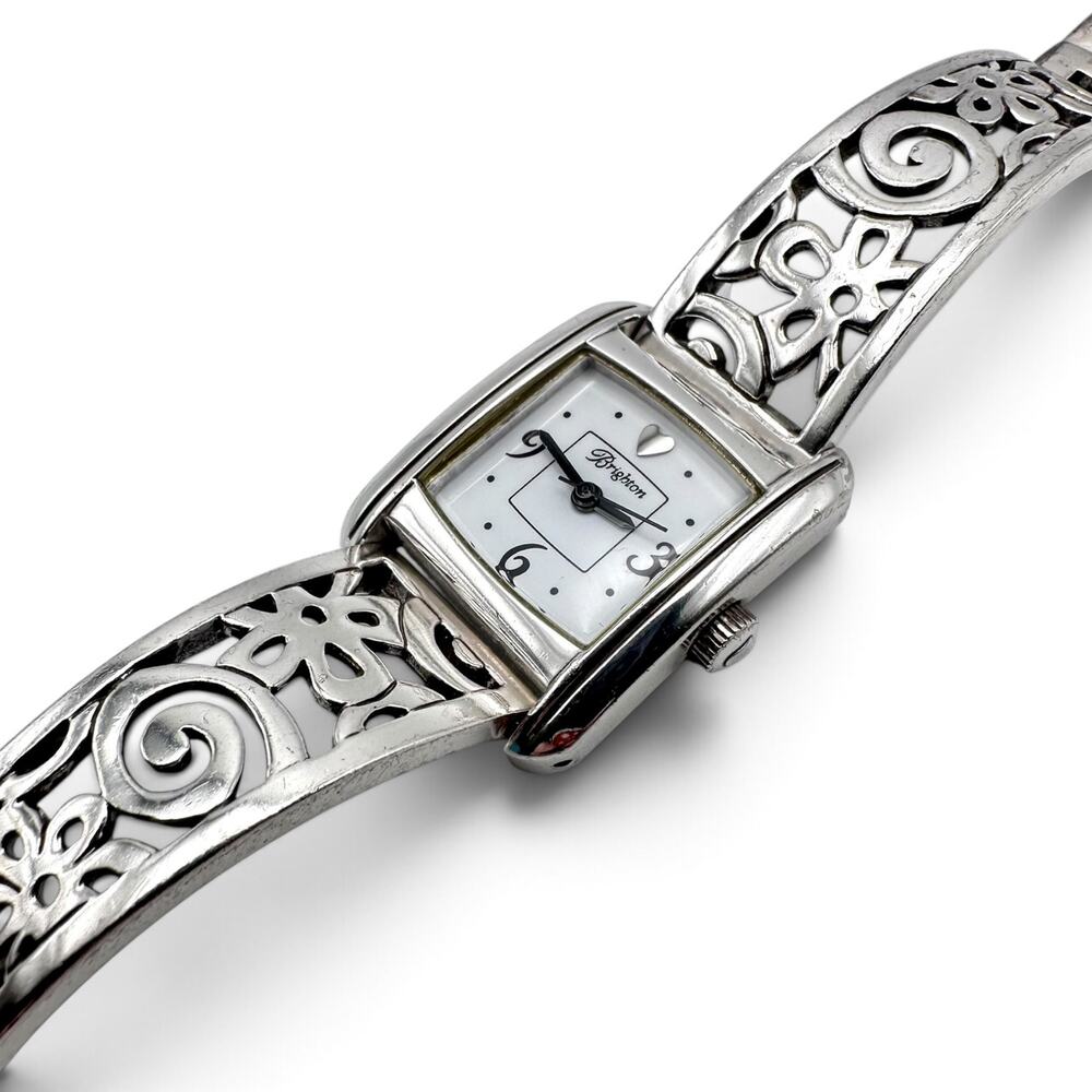 Brighton Amalfi Floral Filigree Bracelet Watch New Battery